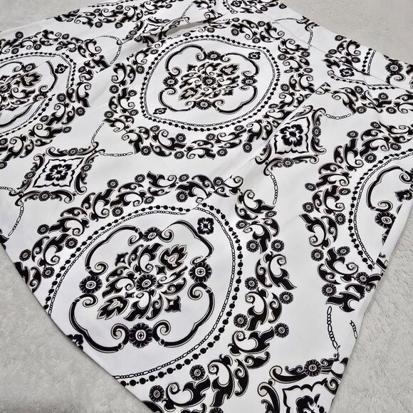 WHBM Baroque A-Line Skirt – Pleated, Lined, Pockets – NWT – Size 12 – Elegant - Picture 9 of 11